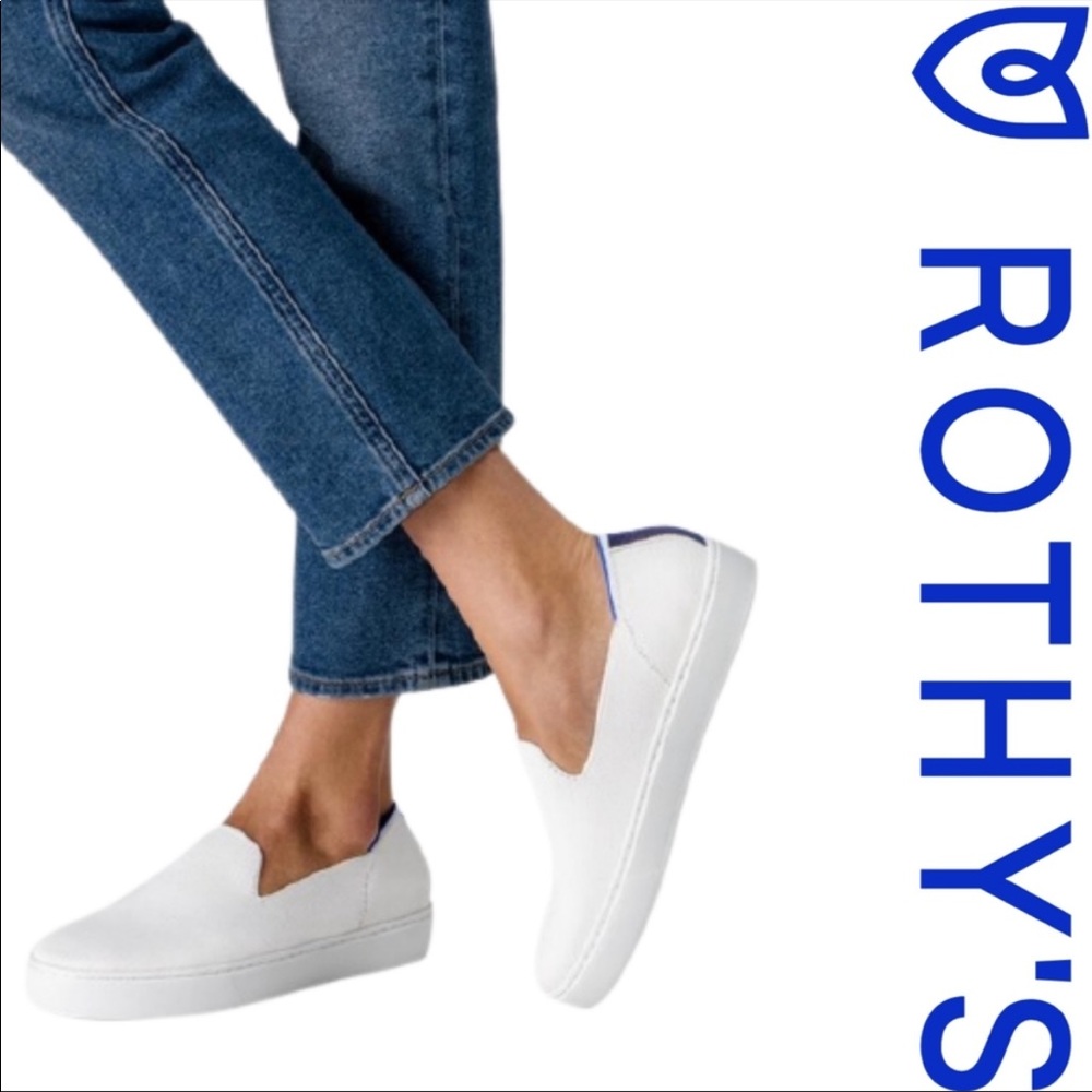 Rothy’s Bright White Slip On Sneakers